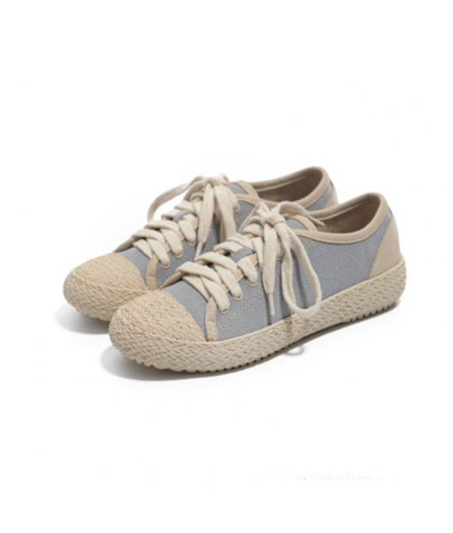 Hot selling new ladies canvas shoes blue breathable flat ugly shoes casual latest canvas shoes women 