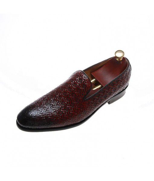 British Style Formal Shoes Men Dress Loafers Genuine Leather Men's Slip-on Shoes Handmade Office Shoes for men