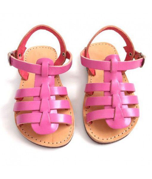 Pink Flat New Children's Summer Microfiber Latest Fashion Sandals For Girls