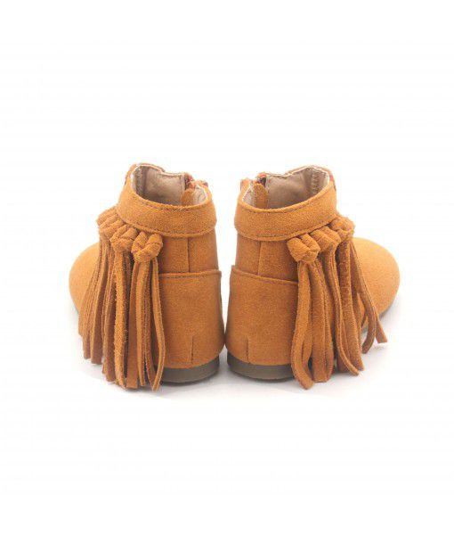 Hot Selling Kids Leather Boots Classic Tassel Children Girls Boots 