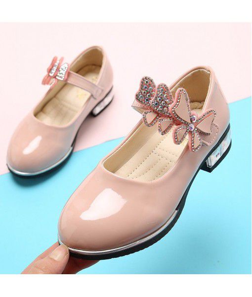 Girls' children's shoes wholesale 2019 spring and autumn new children's shoes shoes shoes children's Princess student performance single shoes
