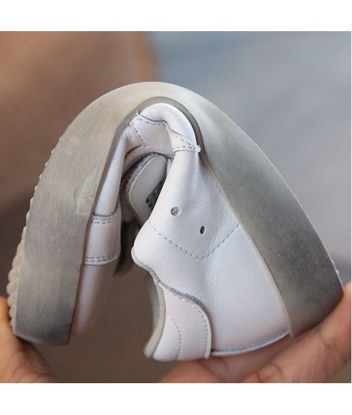 New men's and women's children's used casual shoes leather color magic stick rubber antiskid dirty little white shoes