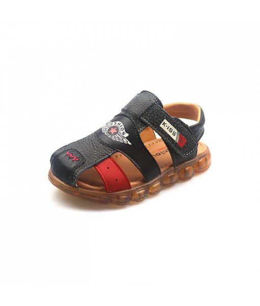 Manufacturer wholesale boys' Sandals New Kids' shoes in spring and summer 2019 children's leather sandals beach shoes