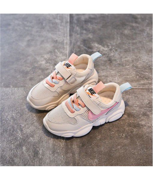 Children's shoes leather 2020 summer new children's sports shoes boy baby running shoes girl's tennis shoes