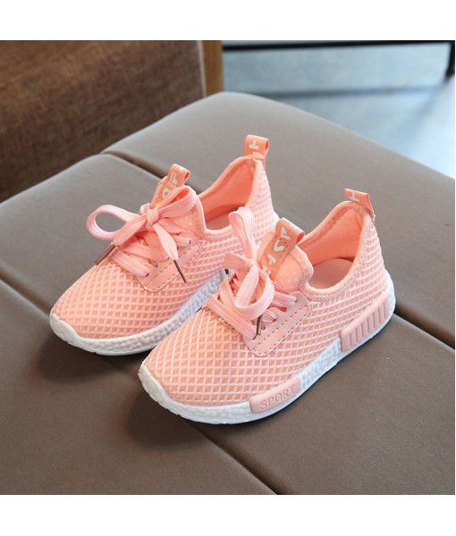 Children's shoes 2020 new Korean fashion single mesh shoes breathable casual shoes big children's mesh children's sports shoes
