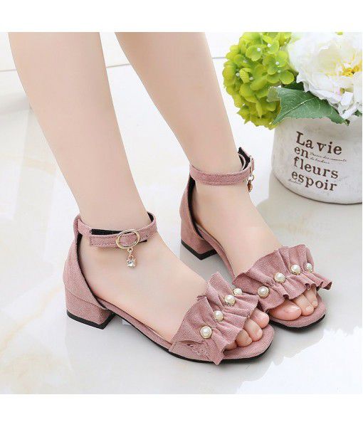Girls' shoes sandals 2020 new fashion Korean summer high heels princess shoes for children