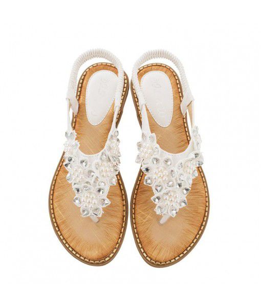 New Bohemian hand-made round head and toe sandals for women in 2019 summer