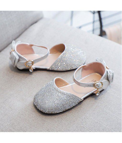 Wish popular summer girls' sandals full of bowknot princess shoes 2020 new summer Baotou sandals girls