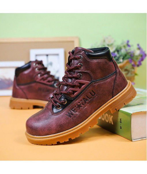 Children's shoes autumn and winter 2019 new children's men's shoes casual shoes a hair substitute Martin boots wholesale