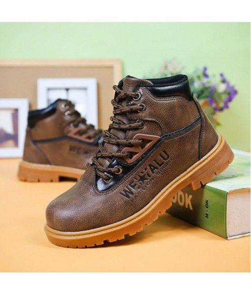 Children's shoes autumn and winter 2019 new children's men's shoes casual shoes a hair substitute Martin boots wholesale