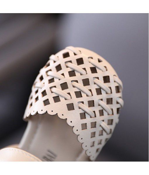 Girls' knitting shoes 2020 summer new baby shoes Korean hollow princess shoes Soft Sole Baby walking shoes