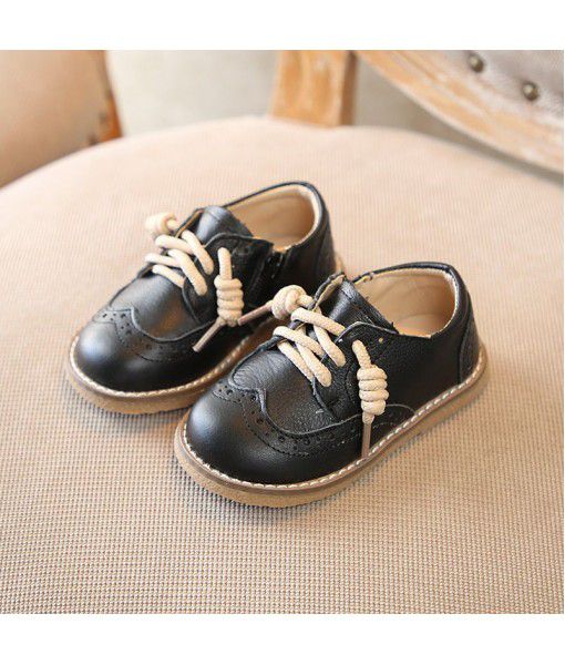 Children's shoes retro British style children's shoes spring and autumn new baby shoes leather soft sole single shoes for boys and girls