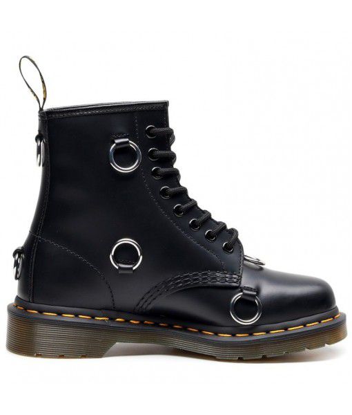 Xrafsimons button 1460 Martin boots women's large Short Boots Men's and women's leather boots round head trend personality
