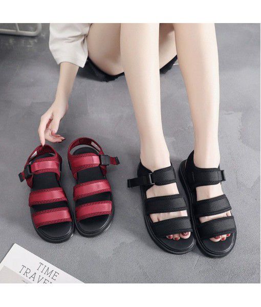 ROMAN SANDALS summer couple's casual flat sole original night Style Men's and women's elastic cloth with INS Vintage Martin sandals