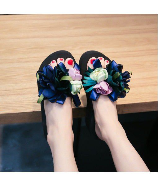 New summer 2018 women's cool drag fashion, big flower, all kinds of anti-skid, high-heeled factory direct sales
