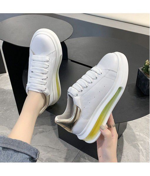 The first layer of cow leather small white shoes women's new type of leather shoes in spring 2020 flat sole versatile air cushion shoes for women