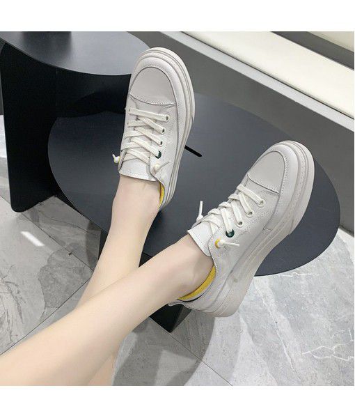 The first layer of cow leather small white shoes for women a new type of leather casual shoes for students in spring 2020