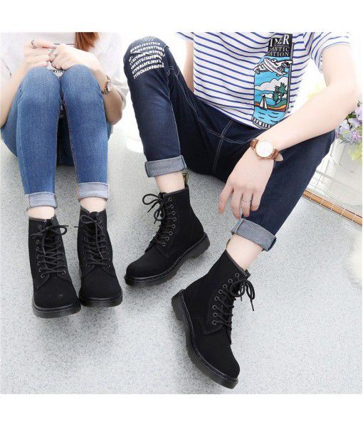 High top 1460 frosted Martin boots couple leather short boots locomotive men's and women's shoes round head black leather tooling boots