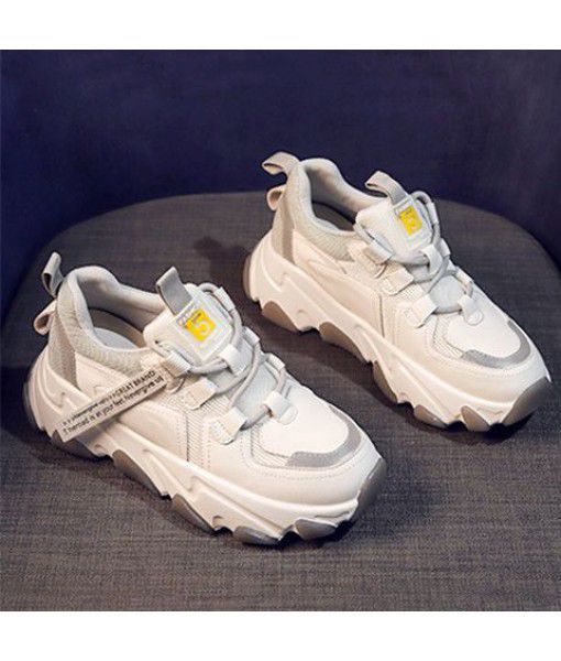 2020 new all-in-one casual sports shoes dad shoes ins fashion ventilation fashion small white shoes heighten single shoes woman