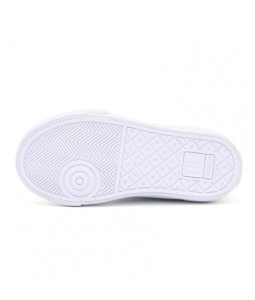 Low top Pu children's small white shoes board shoes new Velcro casual children's shoes antiskid wear-resistant light children's board shoes