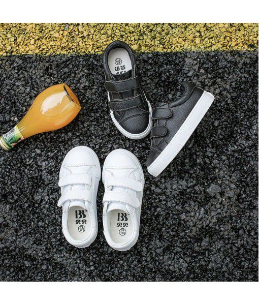 Sports shoes casual girls' shoes rubber fashion Velcro small white shoes 2020 new boys' shoes wholesale
