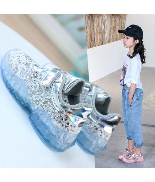 Girls' shoes 2020 new spring and autumn ins super hot children's net red sandals daddy shoes girl's sports shoes