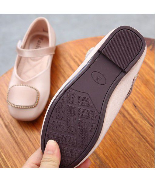 Shanghai Golden ant girl's small leather shoes 2020 spring and autumn new children's princess shoes Korean version single shoes flat shoes direct sale