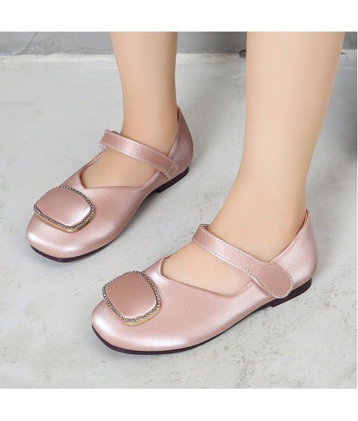 Shanghai Golden ant girl's small leather shoes 2020 spring and autumn new children's princess shoes Korean version single shoes flat shoes direct sale