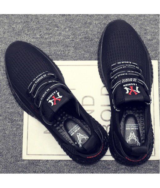 Men's shoes summer new style 2020 all kinds of fashionable sports shoes fly woven breathable casual shoes Korean men's running shoes