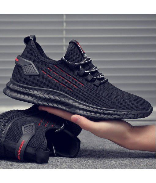 Men's shoes summer new style 2020 all kinds of fashionable sports shoes fly woven breathable casual shoes Korean men's running shoes