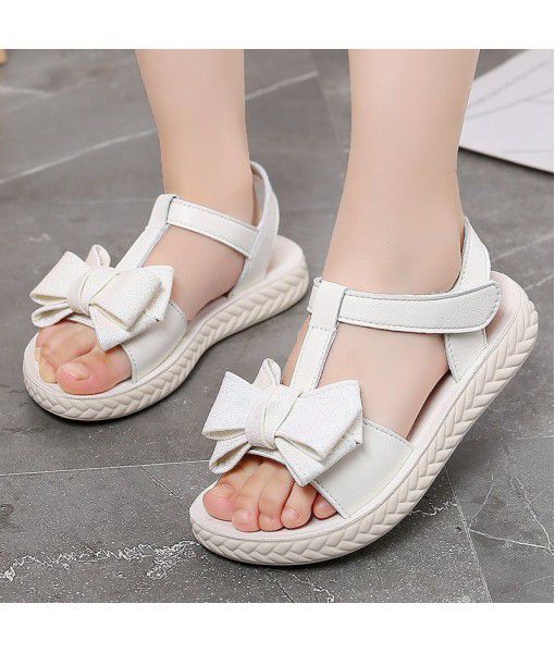 Girls' sandals 2020 summer new Korean soft bottom princess shoes on line antiskid beach shoes for kids