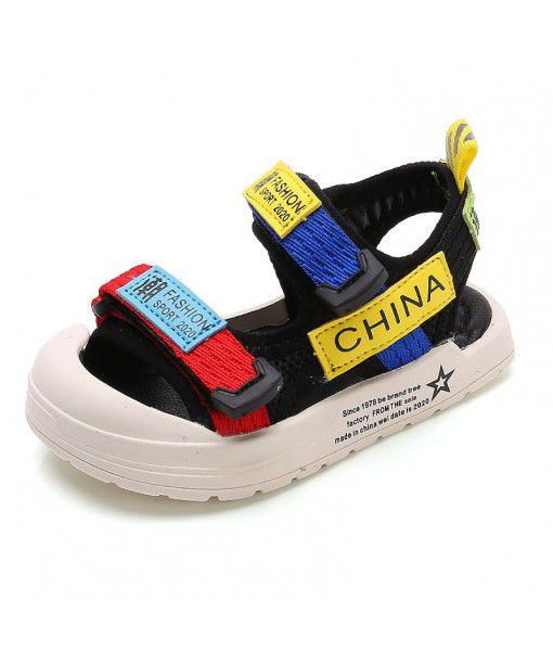 Boys' sandals 2020 summer new women's treasure soft bottom 0-3 year old Baotou sandals children's sports beach shoes children