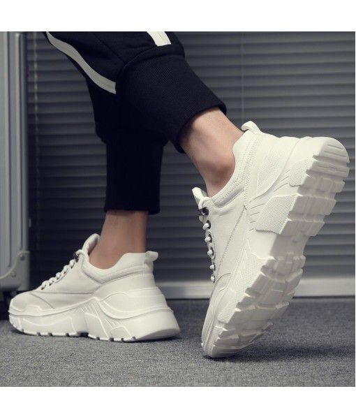 New style 2020 men's daddy shoes trend low top sports shoes Korean version breathable casual white shoes