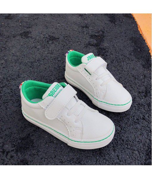 2020 spring color matching fashion tie men's and women's shoes rubber wear-resistant and antiskid Velcro Pu versatile board shoes wholesale