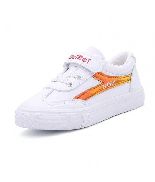 2020 new rubber low top board shoes magic stick artificial Pu casual board shoes solid color wear-resistant and antiskid children's shoes