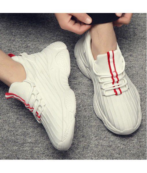 Men's 2020 summer new trend breathable old dad shoes all kinds of fashion fly woven sneakers casual breathable small white shoes