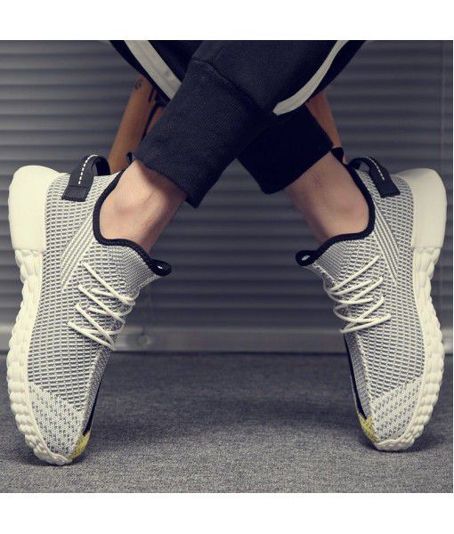 Men's shoes 2020 summer new trend sports dad shoes fly woven coconut mesh breathable shoes men's casual shoes