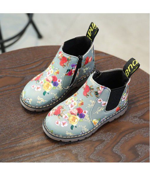 Great! Autumn and winter new children's Martin boots girl's British single boot short boots plus cotton warm boots boy's boot fashion
