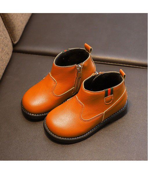 Girls' Martin boots 2018 new autumn children's boots little princess short boots spring and autumn British style flat sole single boots
