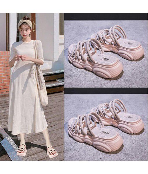 Women's shoes 2020 new summer sandals women's versatile shoes thick bottom sports net RED FAIRY FASHION ins trend