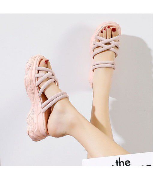 Sandals women 2020 summer new net red thick bottom sponge cake summer women's casual women's shoes all kinds of fashion ins trend