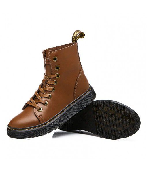 Cross border Martin boots, men's fashion, vintage Martin, British style boots, men's inside height, mid top board shoes, waterproof outdoor boots