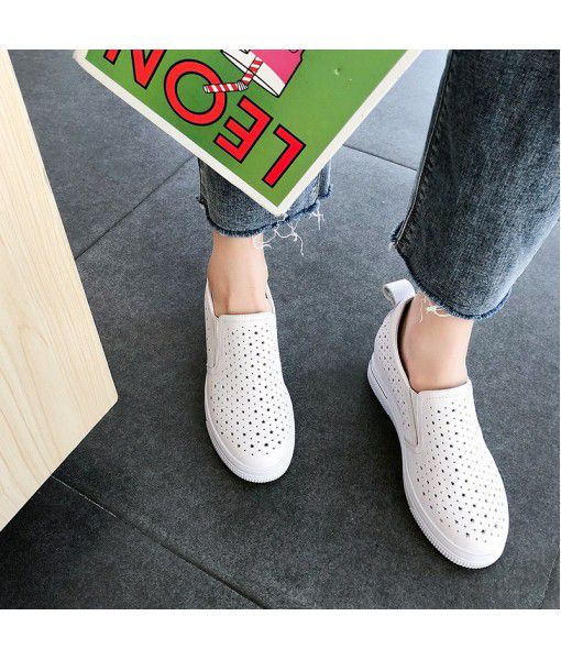 Lefu shoes women 2020 new Korean small white shoes leather women's shoes leisure spring and autumn thick sole single shoes