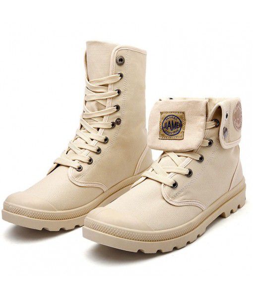 [large amount of stock] foreign trade large men's Retro Martin boots high top canvas shoes men's work clothes boots 2019 NEW