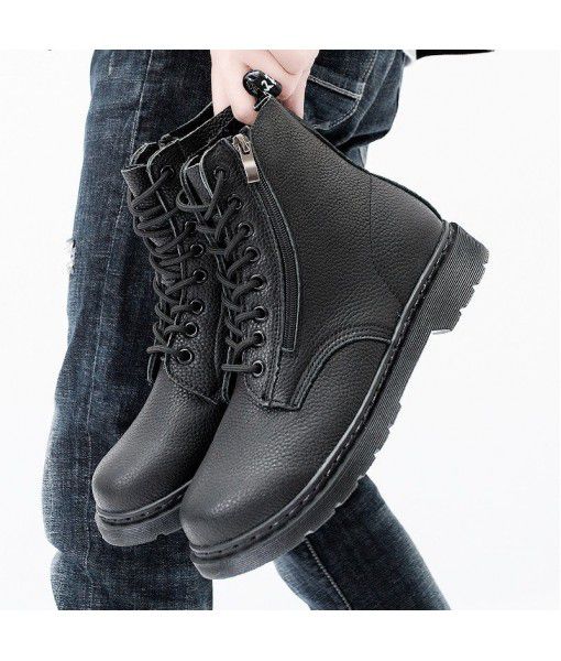 Side zipper 1460 Martin boots men's British style couple Short Boots Men's and women's boots round head trend European and American tooling shoes
