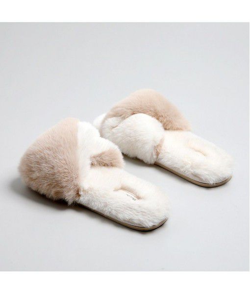 Halluci new fall and winter Bunny simple fishmouth office slippers waterproof and antiskid indoor slippers