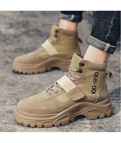 Martin boots, all-around couple shoes, high top boots, autumn and winter 2019 new Korean high top British retro canvas shoes