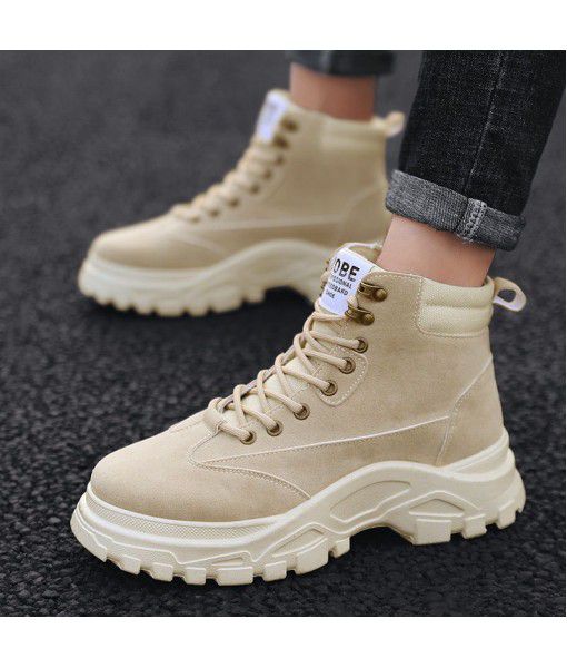 Martin boots, overalls, men's shoes, trendy shoes, retro casual suede shoes, men's new men's shoes, high top shoes in autumn and winter 2019