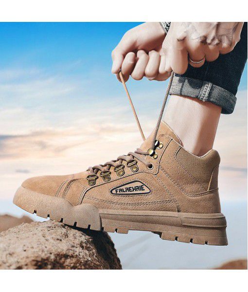 Autumn and winter 2019 new Martin boots men's British all-around work clothes shoes mid top fashion shoes men's all-around outdoor desert short boots