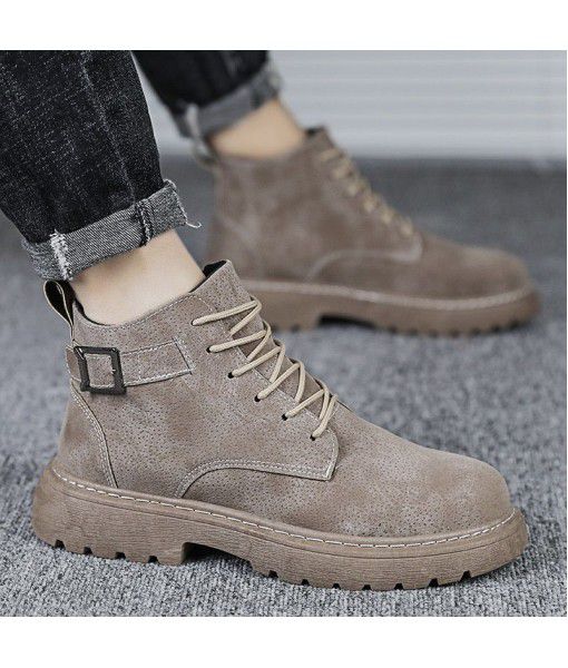 Autumn and winter 2019 new high top Vintage Martin boots men's British tooling fashion jeans casual men's Boots